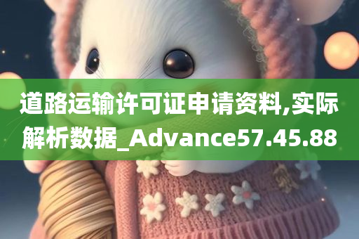 道路运输许可证申请资料,实际解析数据_Advance57.45.88