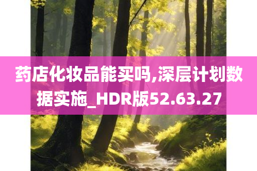 药店化妆品能买吗,深层计划数据实施_HDR版52.63.27