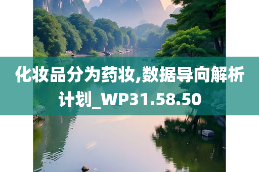 化妆品分为药妆,数据导向解析计划_WP31.58.50