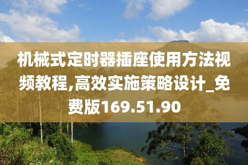 机械式定时器插座使用方法视频教程,高效实施策略设计_免费版169.51.90