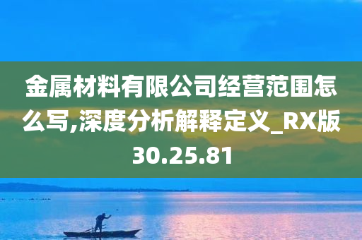 金属材料有限公司经营范围怎么写,深度分析解释定义_RX版30.25.81