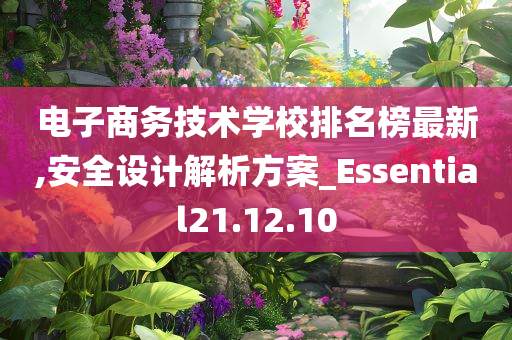 电子商务技术学校排名榜最新,安全设计解析方案_Essential21.12.10