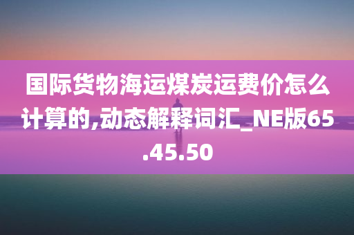 国际货物海运煤炭运费价怎么计算的,动态解释词汇_NE版65.45.50