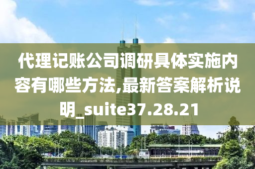 代理记账公司调研具体实施内容有哪些方法,最新答案解析说明_suite37.28.21