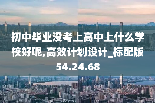 初中毕业没考上高中上什么学校好呢,高效计划设计_标配版54.24.68