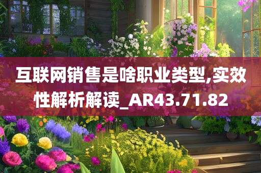 互联网销售是啥职业类型,实效性解析解读_AR43.71.82