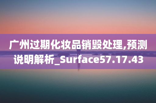 广州过期化妆品销毁处理,预测说明解析_Surface57.17.43