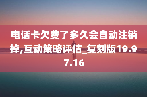 电话卡欠费了多久会自动注销掉,互动策略评估_复刻版19.97.16