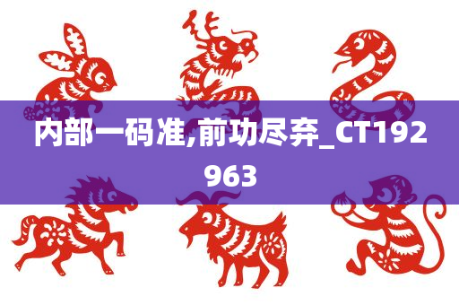 内部一码准,前功尽弃_CT192963