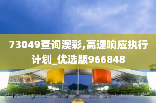 73049查询澳彩,高速响应执行计划_优选版966848