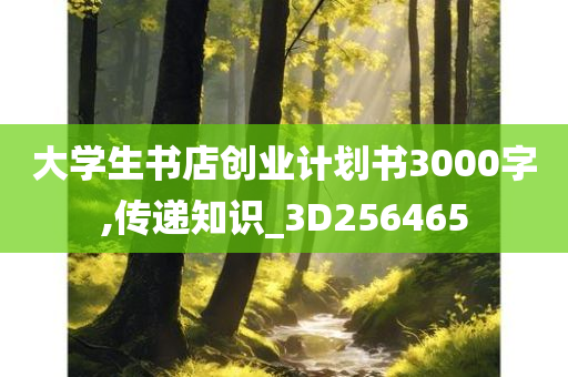 大学生书店创业计划书3000字,传递知识_3D256465