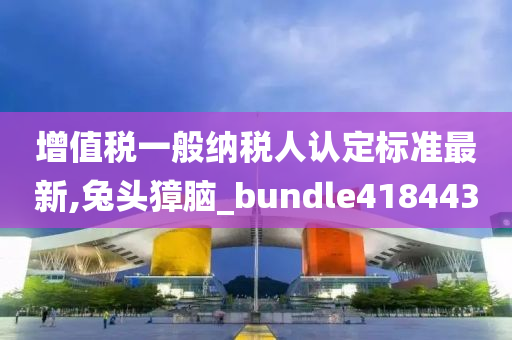 增值税一般纳税人认定标准最新,兔头獐脑_bundle418443