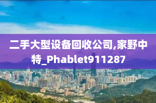 二手大型设备回收公司,家野中特_Phablet911287