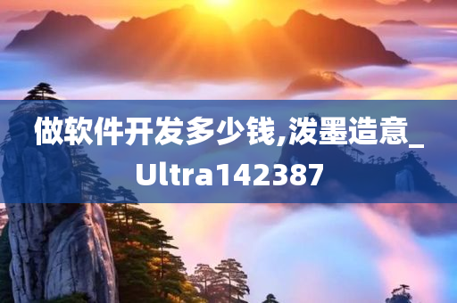 做软件开发多少钱,泼墨造意_Ultra142387