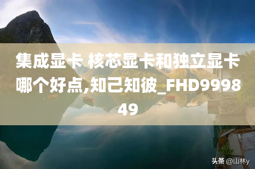 集成显卡 核芯显卡和独立显卡哪个好点,知己知彼_FHD999849