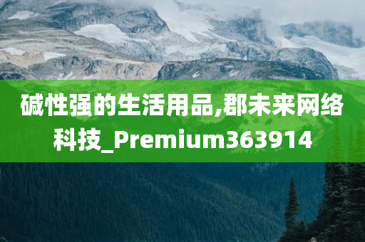 碱性强的生活用品,郡未来网络科技_Premium363914