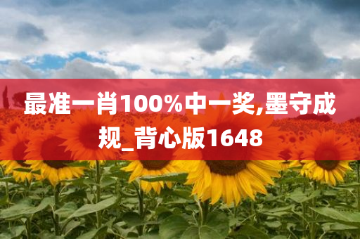 最准一肖100%中一奖,墨守成规_背心版1648