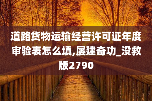 道路货物运输经营许可证年度审验表怎么填,屡建奇功_没救版2790