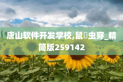 唐山软件开发学校,鼠齧虫穿_精简版259142