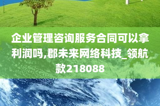 企业管理咨询服务合同可以拿利润吗,郡未来网络科技_领航款218088