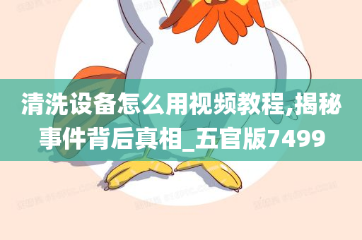 清洗设备怎么用视频教程,揭秘事件背后真相_五官版7499