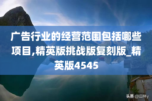 广告行业的经营范围包括哪些项目,精英版挑战版复刻版_精英版4545