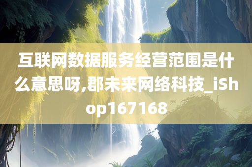 互联网数据服务经营范围是什么意思呀,郡未来网络科技_iShop167168