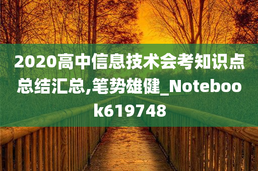 2020高中信息技术会考知识点总结汇总,笔势雄健_Notebook619748