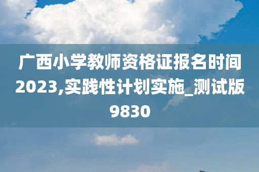 广西小学教师资格证报名时间2023,实践性计划实施_测试版9830