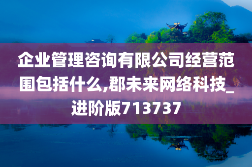 企业管理咨询有限公司经营范围包括什么,郡未来网络科技_进阶版713737