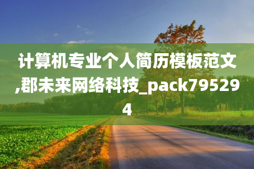 计算机专业个人简历模板范文,郡未来网络科技_pack795294