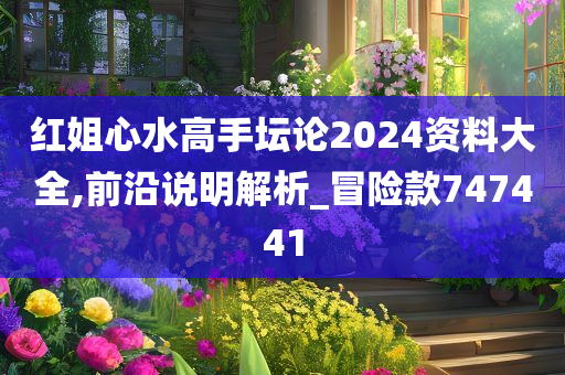 红姐心水高手坛论2024资料大全,前沿说明解析_冒险款747441