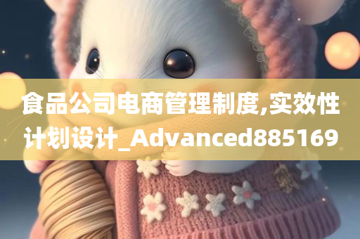 食品公司电商管理制度,实效性计划设计_Advanced885169