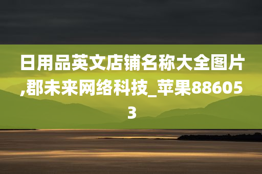 日用品英文店铺名称大全图片,郡未来网络科技_苹果886053