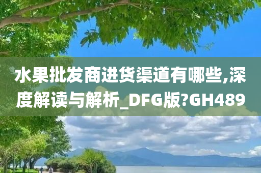 水果批发商进货渠道有哪些,深度解读与解析_DFG版?GH489