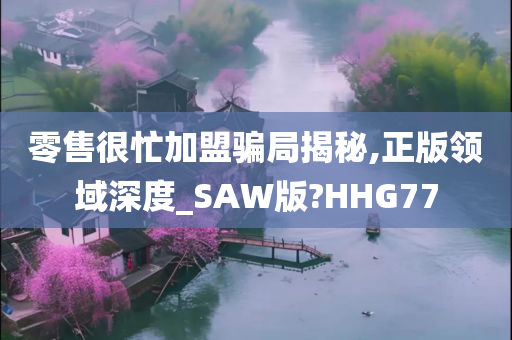 零售很忙加盟骗局揭秘,正版领域深度_SAW版?HHG77