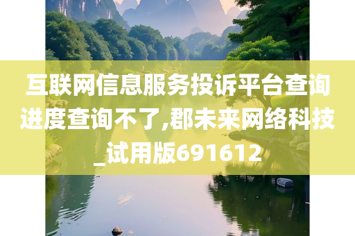 互联网信息服务投诉平台查询进度查询不了,郡未来网络科技_试用版691612