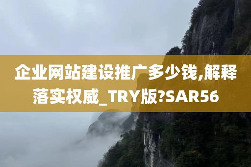 企业网站建设推广多少钱,解释落实权威_TRY版?SAR56