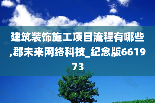 建筑装饰施工项目流程有哪些,郡未来网络科技_纪念版661973