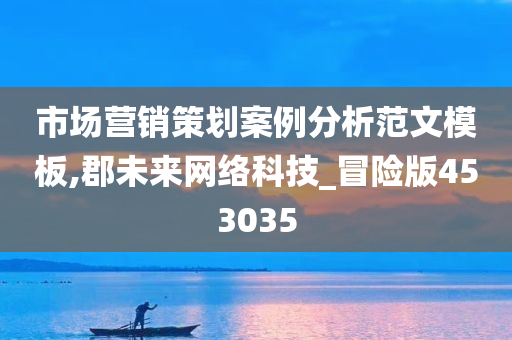 市场营销策划案例分析范文模板,郡未来网络科技_冒险版453035