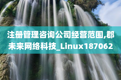 注册管理咨询公司经营范围,郡未来网络科技_Linux187062