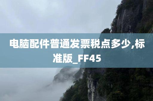 电脑配件普通发票税点多少,标准版_FF45