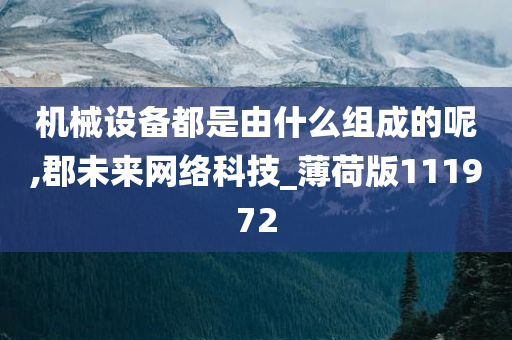 机械设备都是由什么组成的呢,郡未来网络科技_薄荷版111972