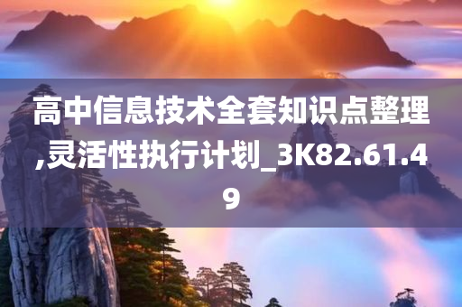 高中信息技术全套知识点整理,灵活性执行计划_3K82.61.49