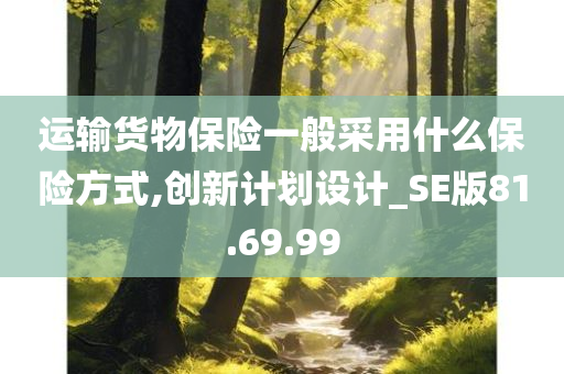 运输货物保险一般采用什么保险方式,创新计划设计_SE版81.69.99