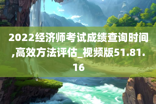 2022经济师考试成绩查询时间,高效方法评估_视频版51.81.16